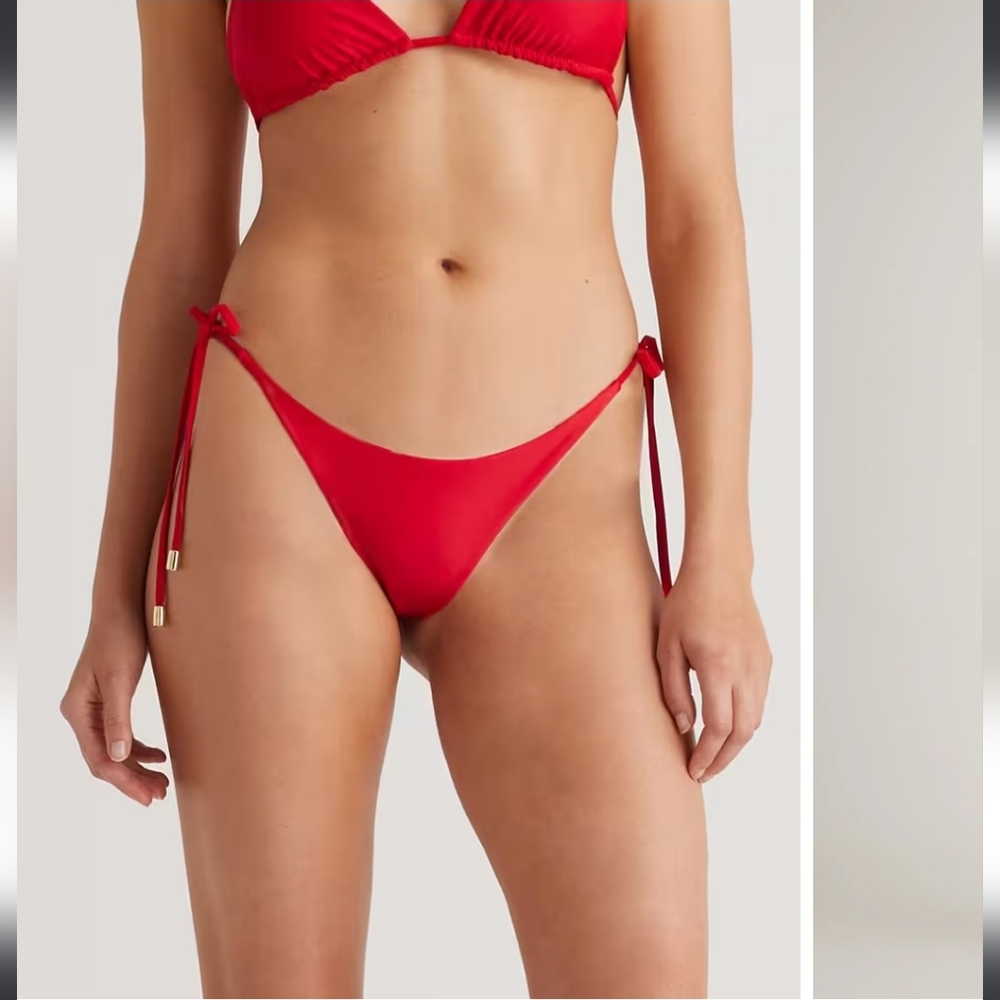 Quince Italian String Bikini Bottom Cheeky XS NWT